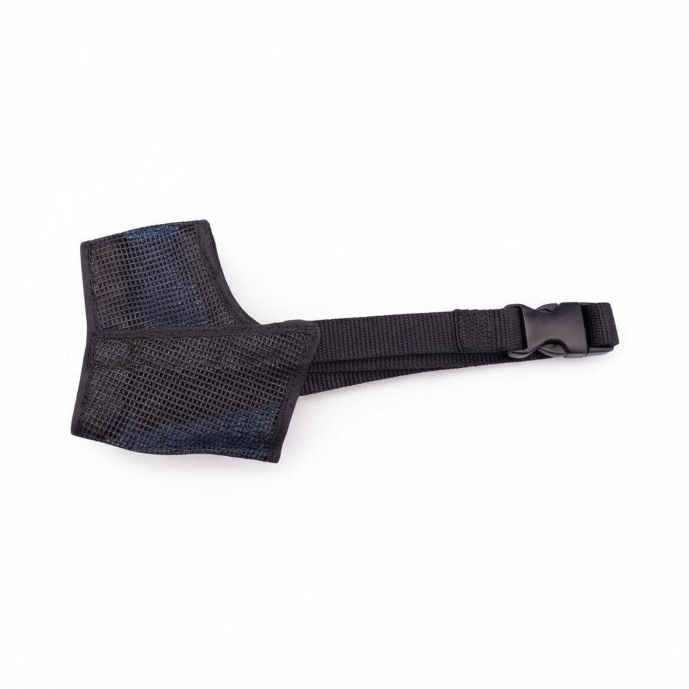 Black Mesh Dog Muzzle With Adjustable Strap Size 2
